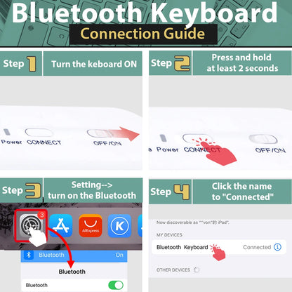 2026 New Slim Lightweight Ergonomic Bluetooth Keyboard, Compact Silent Wireless Keyboard for Windows iOS Android Devices Office