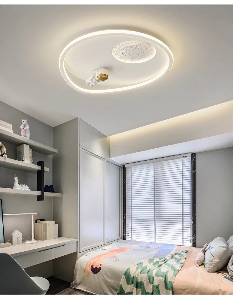 LED moon Astronaut Light Fantastic Eye Care living room bedroom girl lamp  Princess light