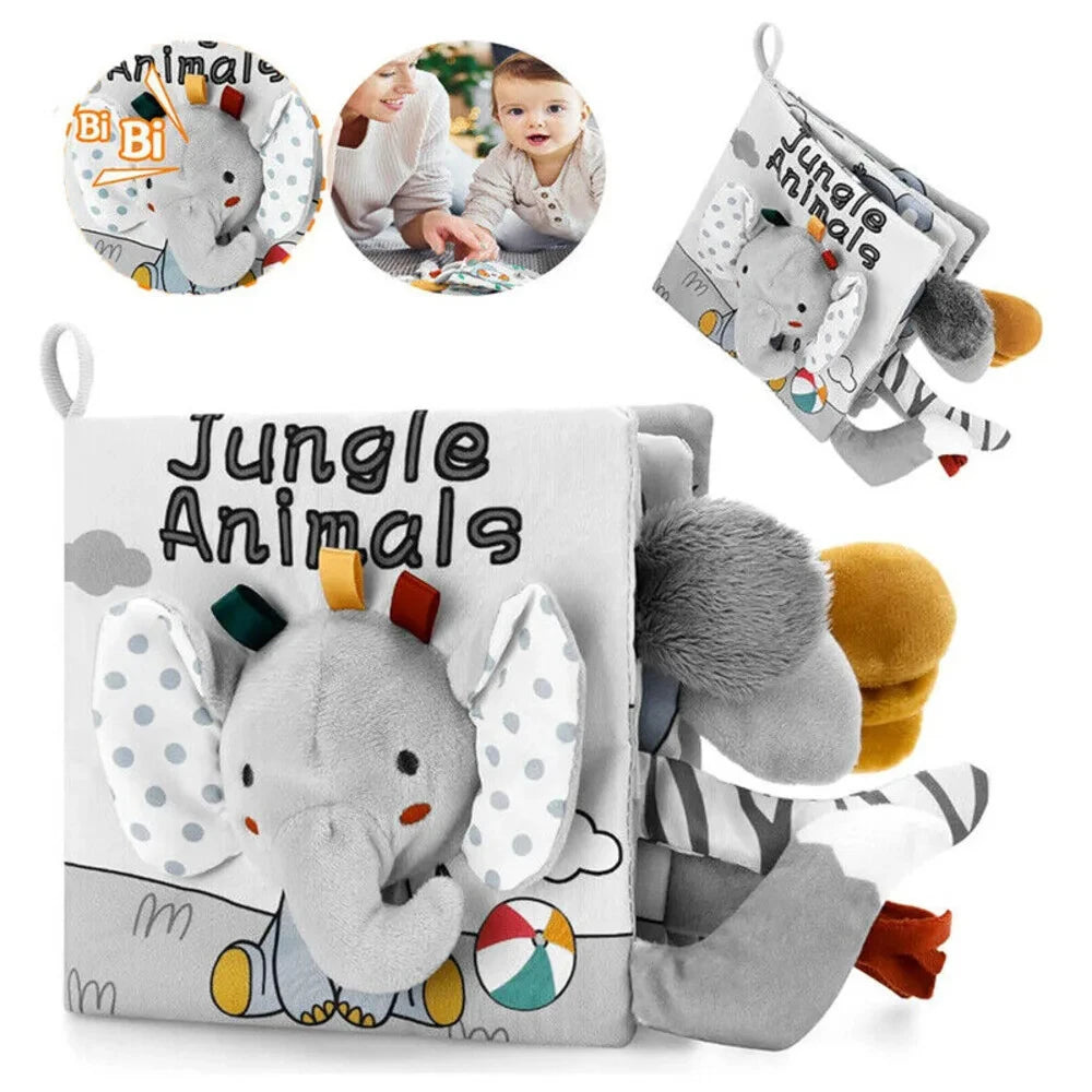 Baby Cloth Book Toys Animals Soft Learning Educational Toys For Babies Development montessori Sensory Books Baby Toys 0 12 Month
