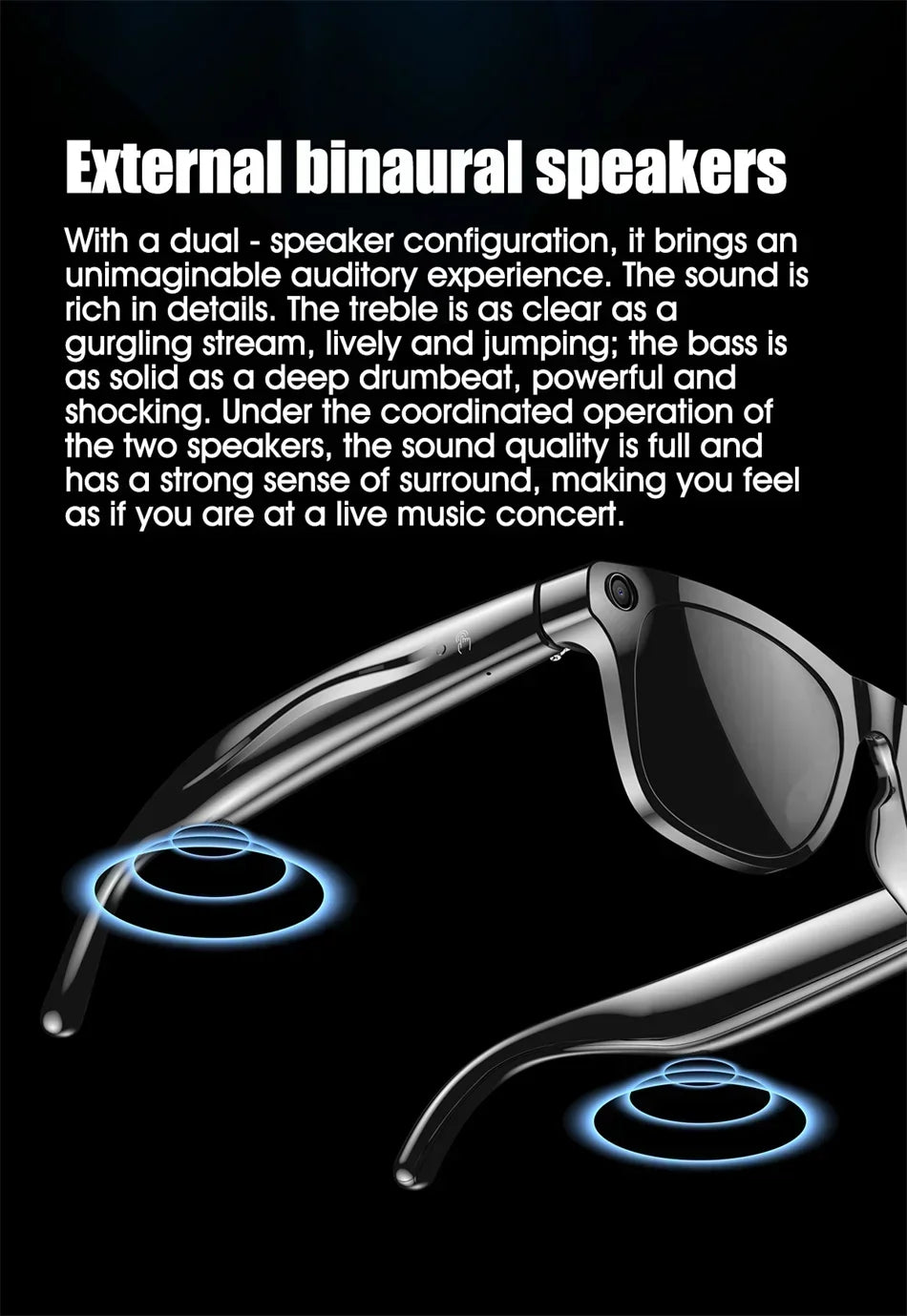 Lenovo 2026 New 8K Bluetooth AI Glasses 1200MP HD Camera Chat GPT Voice Assistant Music Player Translate Call Smart Sunglasses