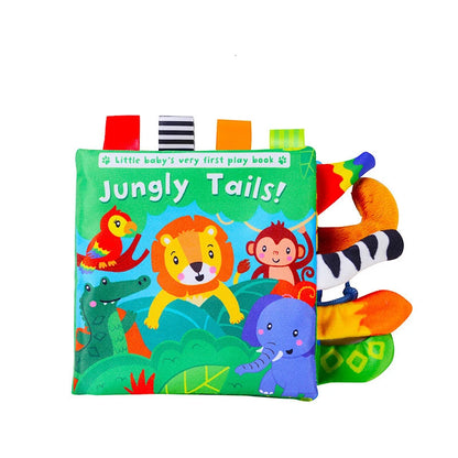 Montessori Education Baby Toys Busy Book Cartoon Animals Tail Interactive Parent-Child Fun Baby Cloth Book Baby Toys 0 6 Months