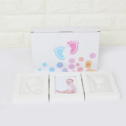 Newborn Baby Handprints and Footprints Photo Frame with Clay Kit Baby Boy Girls Souvenirs Toys Gifts Baby Products Home Decor