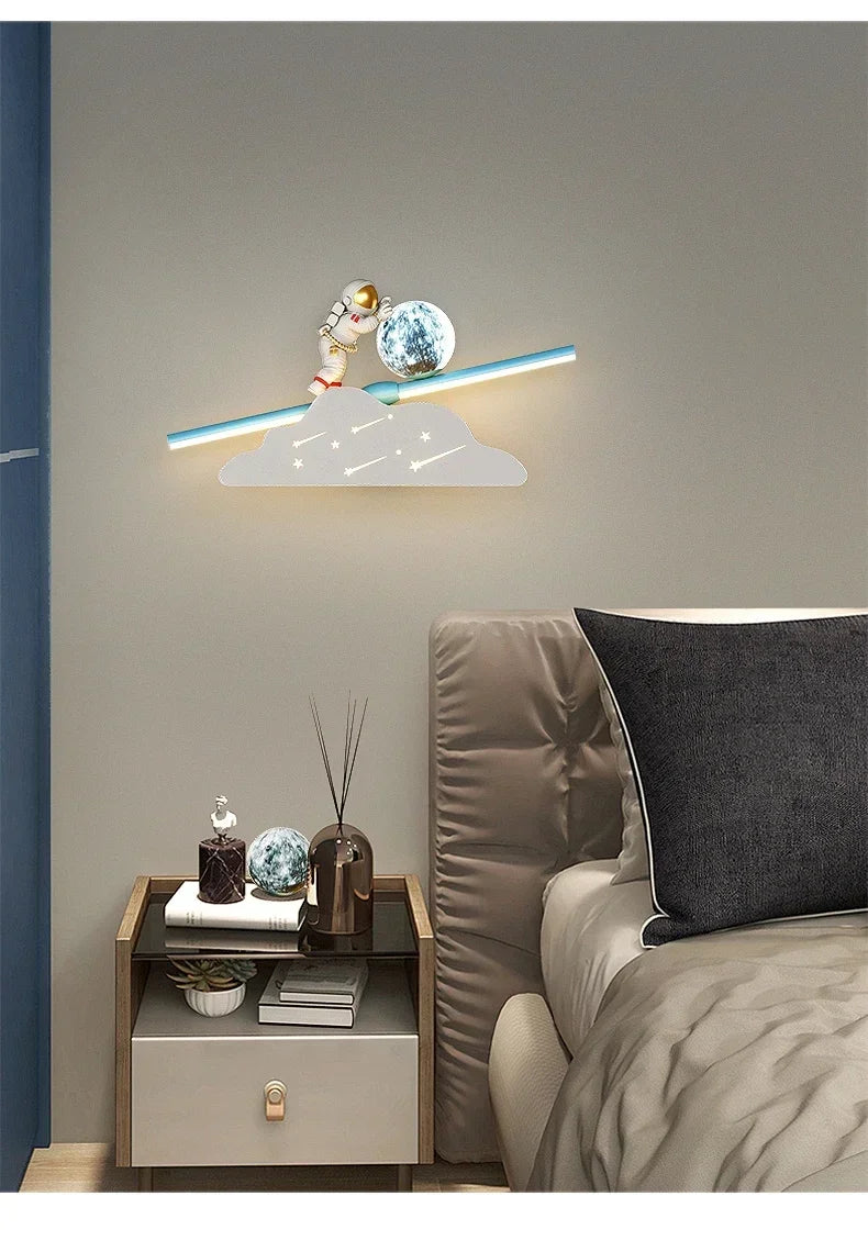 Wall Led Lights Modern Minimalist Astronaut Bedroom Bedside Sconce Lamps for Room Children's Home-appliance