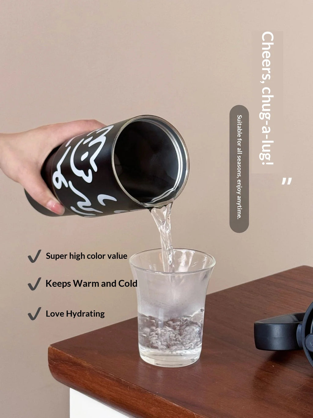 316 Stainless Steel Tumbler Large Capacity Thermal Bottle Double Vacuum Flasks Keep Cold Thermos Cup DIY Gift Mug Coffee Cup
