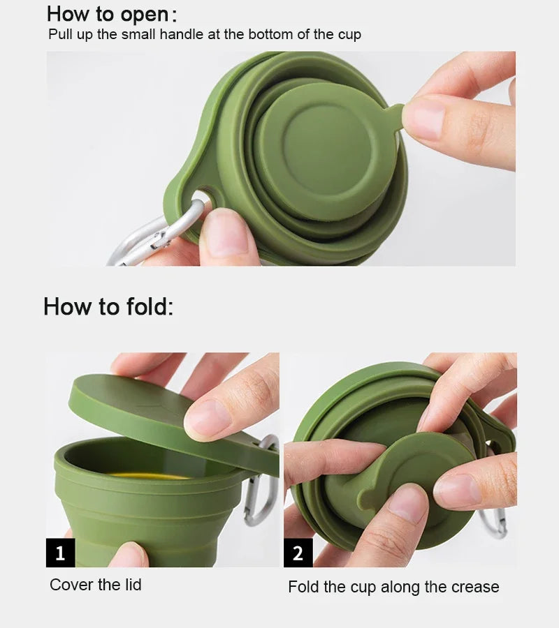 Folding Water Cup Heat-resistant Travel Portable Mouthwash Cup Hotel Toiletries Set Compressed Cup