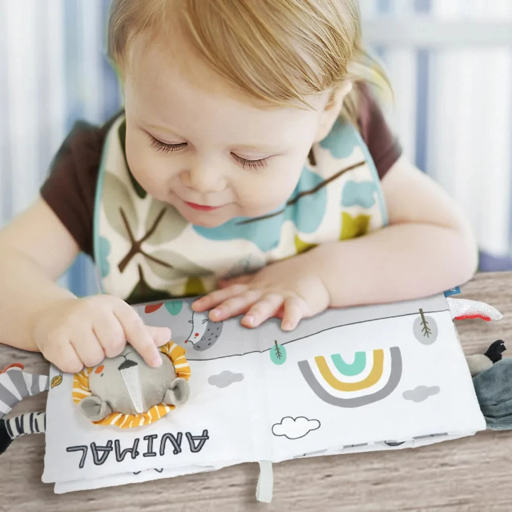 Baby Cloth Book Toys Animals Soft Learning Educational Toys For Babies Development montessori Sensory Books Baby Toys 0 12 Month