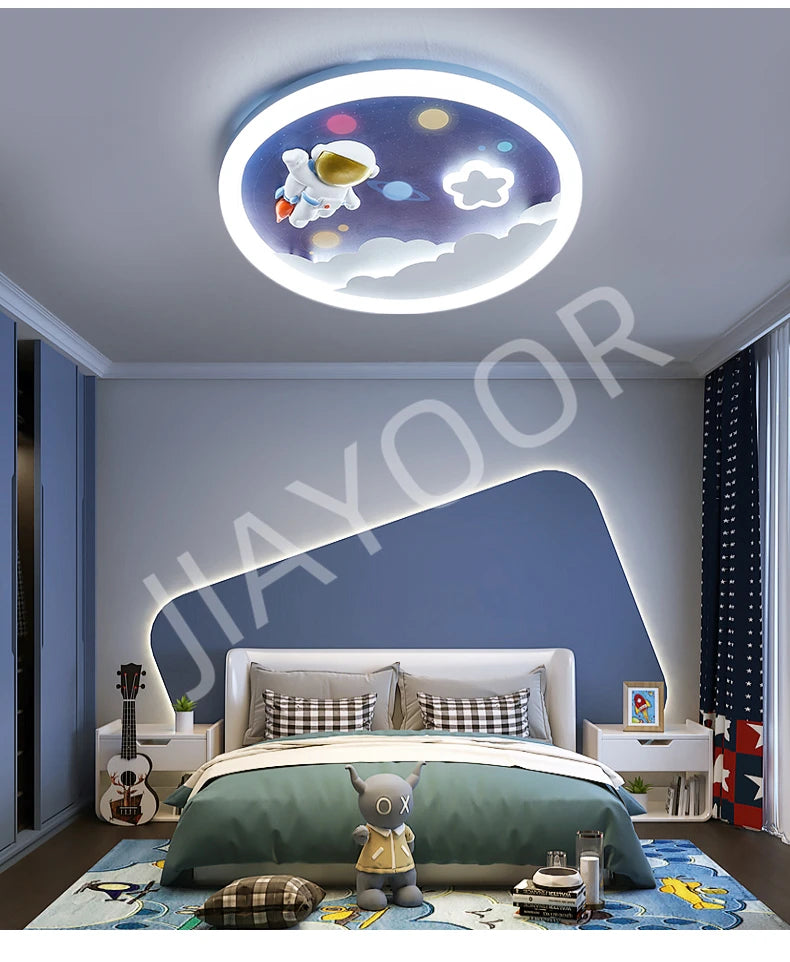 Modern Cute LED Ceiling Lamp For Kids Children's Room Bedroom Chandelier Light Interior Home Decoration Lustre Lighting Fixtures