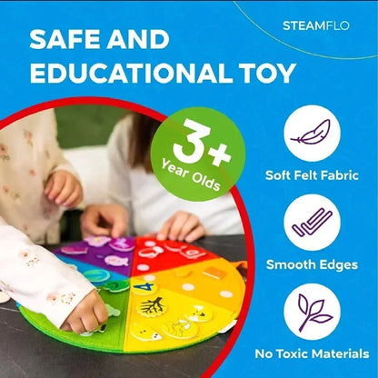 Baby Sensory Busy Board Montessori Toys,  Animal Shapes Cognition Fine Motor Training Educational Game, Portable Autism Toys