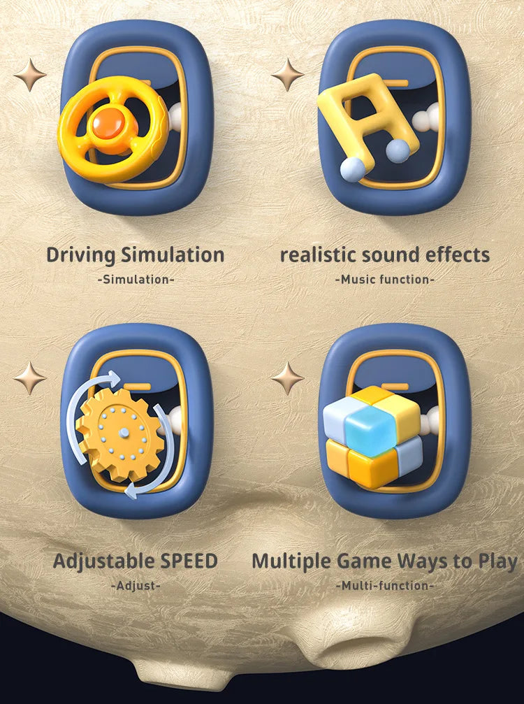 Toddler Racing Car Steering Wheel Toys Musical Electronic Adventure Game Simulated Driving Interactive Toy Gift for Kids Baby