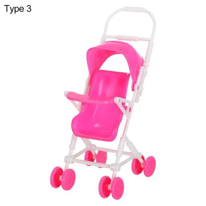 Dollhouse Furniture Scene Model Playing House Photo Props Toys Miniature Baby Stroller Infant Carts Dolls Accessories