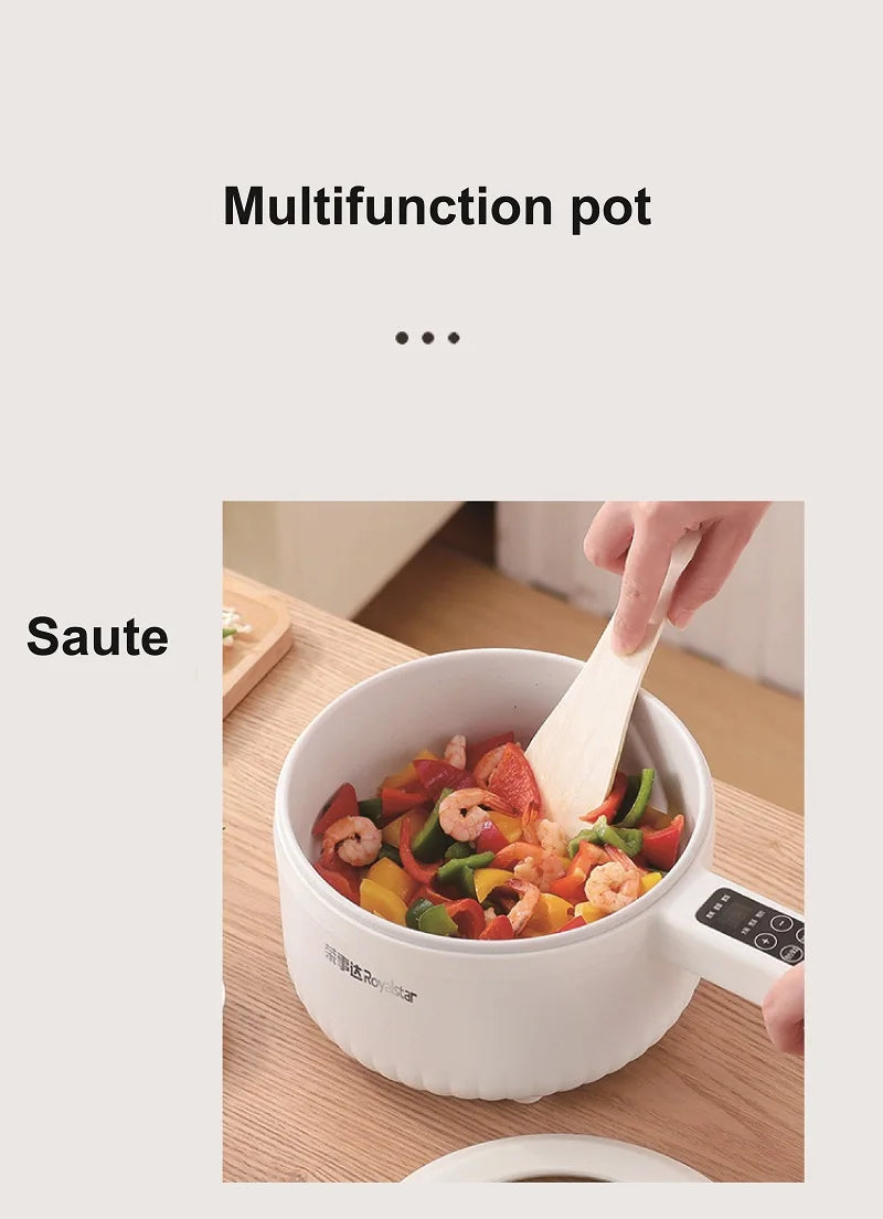 2.2L Electric Cooker Multi-Function Pot Double Layer Home High Capacity Hot Pot Noodle Cooker Non-Stick Pot Kitchen Tool 220V