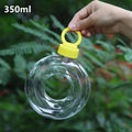 350ML Cute Donut Kids Water Bottle Leak-Proof Travel Cup Children Anti Fall Transparent Drinking Bottle Sports Water Bottle
