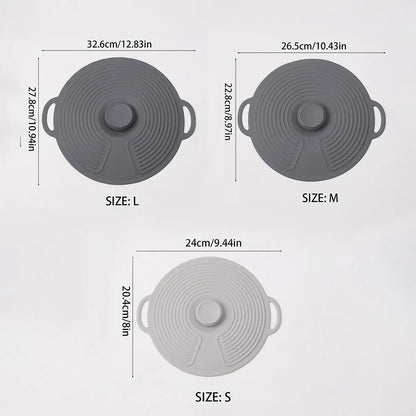 Food Grade Silicone Fresh-keeping Cover Circular Seal Spill-proof Lid Multi-functional High Temperature Resistance and Pot Cover