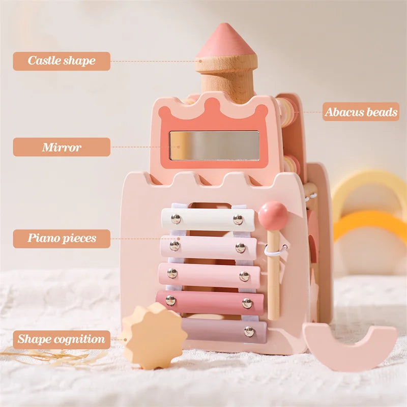 Wooden Montessorri Toys Five-in-one Multifunctional Baby Toys Exercise Children's hand-eye Coordination Logic Imagination Space