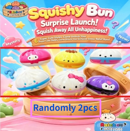 Stress-relieving-toys Squishy Fake Baozi Fun Pinch Uncompressed Fidget Toys Popular Children Favor Gift
