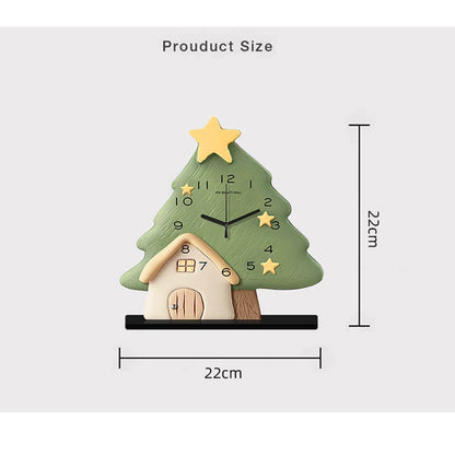 Christmas Decoration Desktop Clock Desktop Clock Creative Desk Clock High-end Living Room Clock Small Ornament