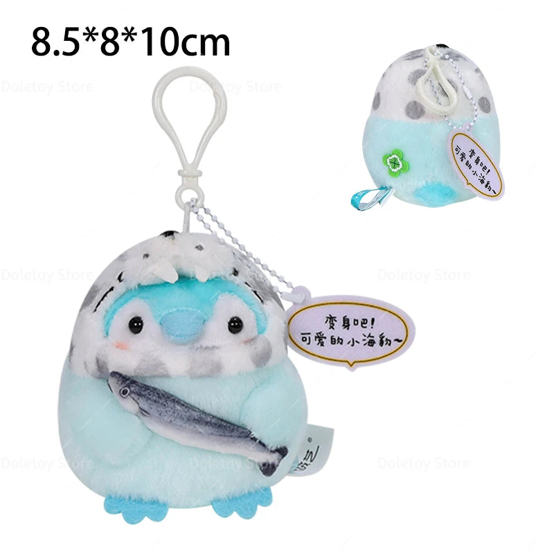 22 Styles Cute Penguin Plush Key Ring Tourist Hat Penguin Keychain For Girls Gifts Creative School Bag Keychain