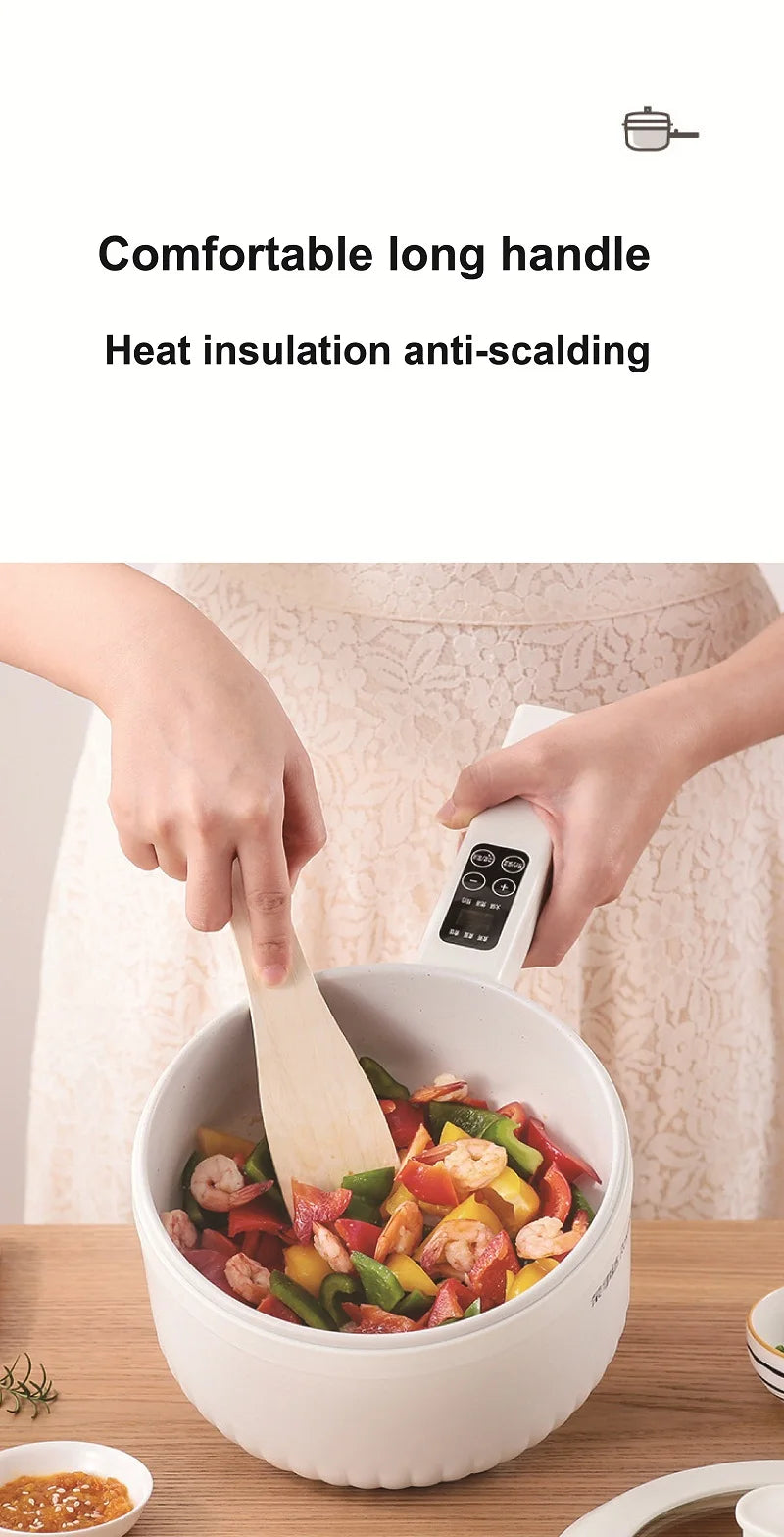 2.2L Electric Cooker Multi-Function Pot Double Layer Home High Capacity Hot Pot Noodle Cooker Non-Stick Pot Kitchen Tool 220V
