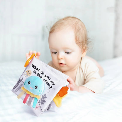 Baby Cloth Book Toys Animals Soft Learning Educational Toys For Babies Development montessori Sensory Books Baby Toys 0 12 Month