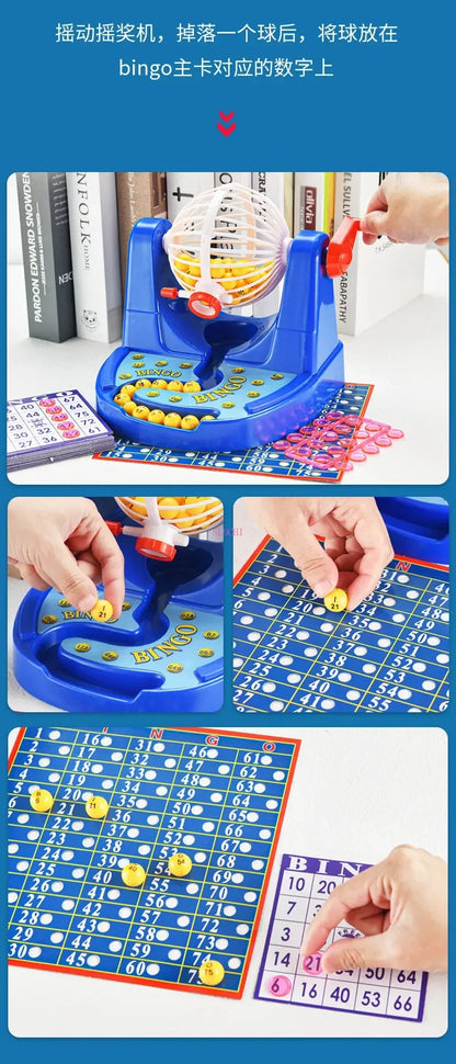 Family Party Game Table Toy Simulation Bingo Lottery Machine Set Draw Lottery Board Game Parent-child Fun Interactive Toys