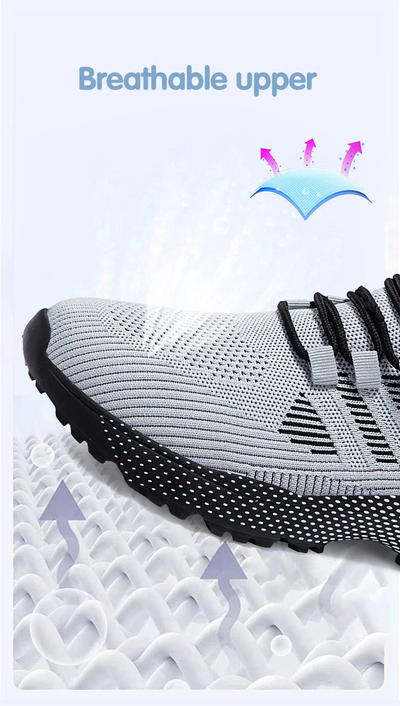 Men's Sneakers Running Shoes for Men Lightweight High Quality Mens Shoes Casual Sneaker Lace-Up Summer Sports Tennis Shoe
