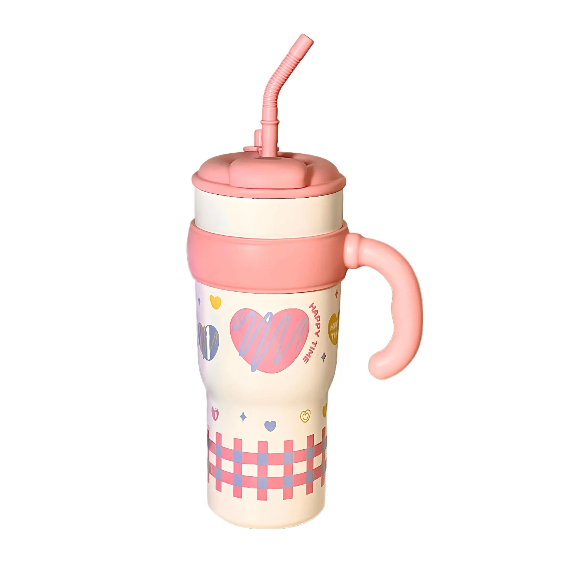 Sanrio Hello Kitty Large Tumbler with Handle, 316 Stainless Steel Straw Cup Insulated, Cute Water Bottle for Women Girls