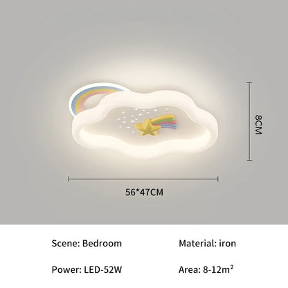 Modern Rocket Cloud Ceiling Lights Boys and Girls Bedroom Decor Light LED Warm Nursery Children's Room Ceiling Lamps