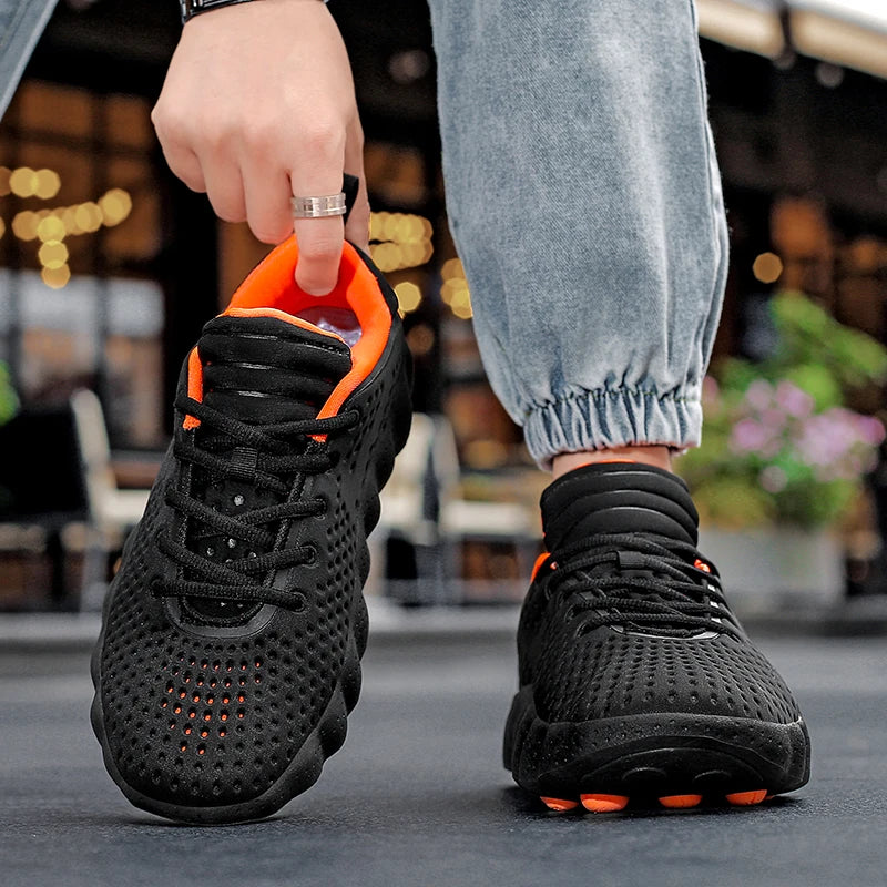 Brand Men Casual Shoes Thick Sole Fashion Sneakers Summer Breathable Male Walking Shoes  Mens Shoes