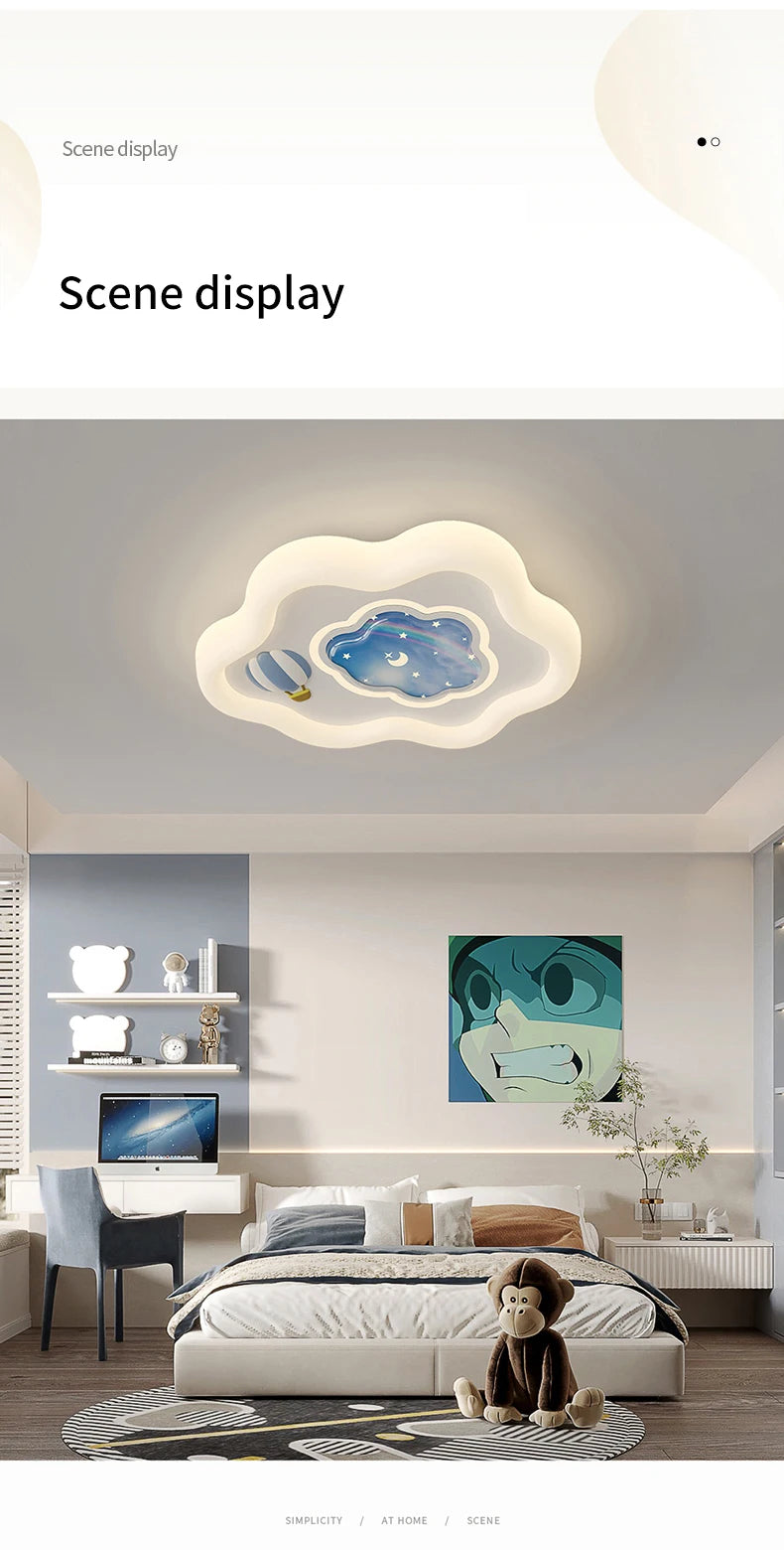 New DesignCloud Ceiling Light Led Chandelier for Children Bedroom Living Room Dining Room Learning Creative Decorative Lighting