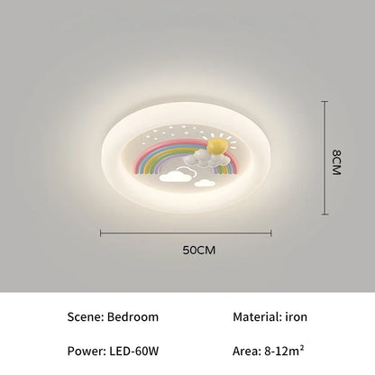 Modern Rocket Cloud Ceiling Lights Boys and Girls Bedroom Decor Light LED Warm Nursery Children's Room Ceiling Lamps