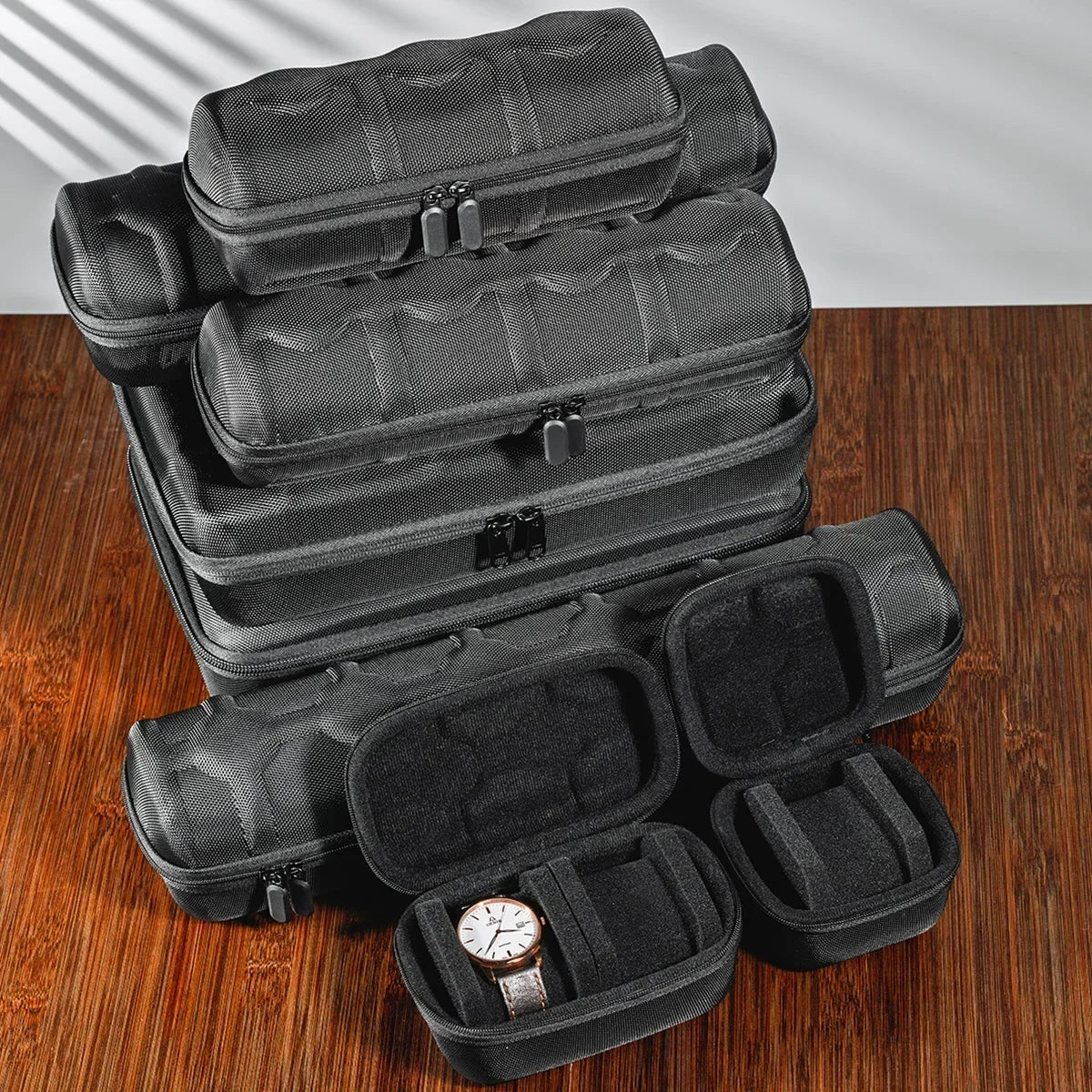 Watch Box Organizer For Men or Women Watch Travel Case Portable Storage Watch Display Holder for Wristwatches and Smart Watches