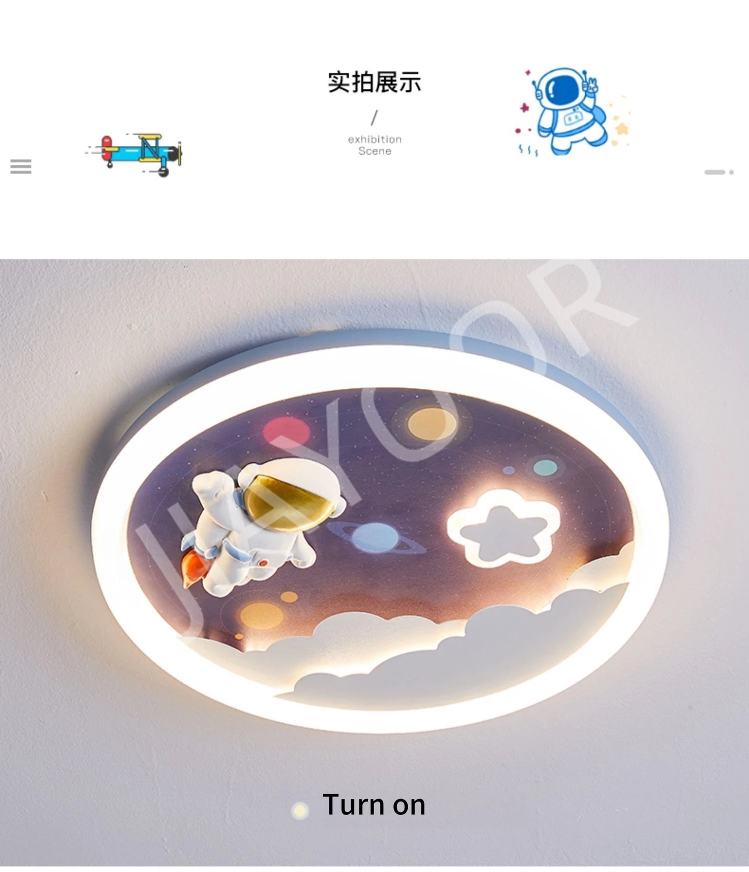 Modern Cute LED Ceiling Lamp For Kids Children's Room Bedroom Chandelier Light Interior Home Decoration Lustre Lighting Fixtures