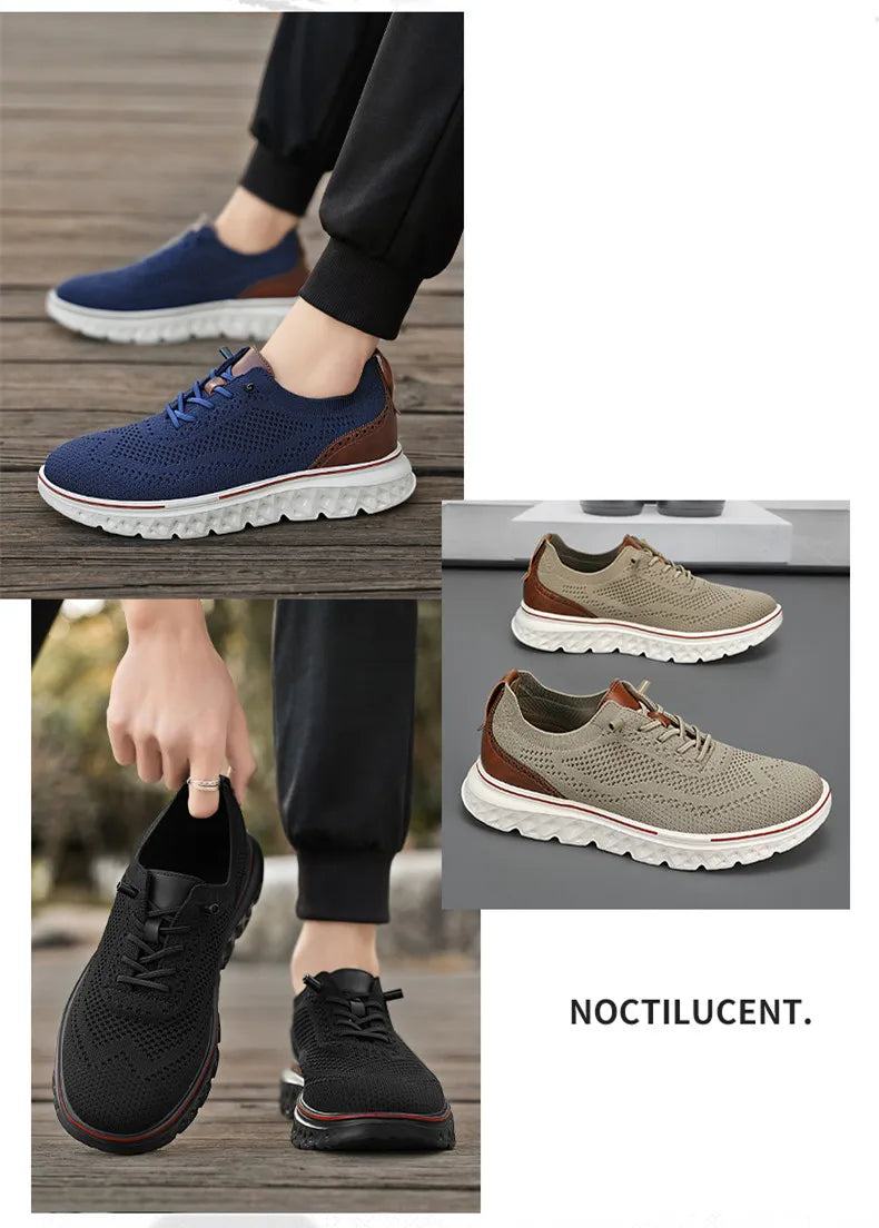 Men Sneakers New Men Mesh Casual Shoes Fashion Lightweight Breathable Soft Soled Shoes Summer Outdoor Sports Fitness Large Size