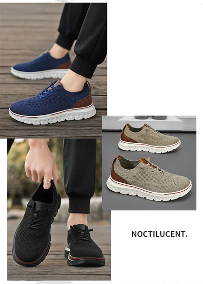 Men Sneakers New Men Mesh Casual Shoes Fashion Lightweight Breathable Soft Soled Shoes Summer Outdoor Sports Fitness Large Size
