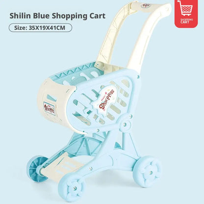 Shopping Cart Toy Baby Small Trolley Children Play House Fruit Cut Music Kitchen Supermarket Men And Girls Early Education Toys