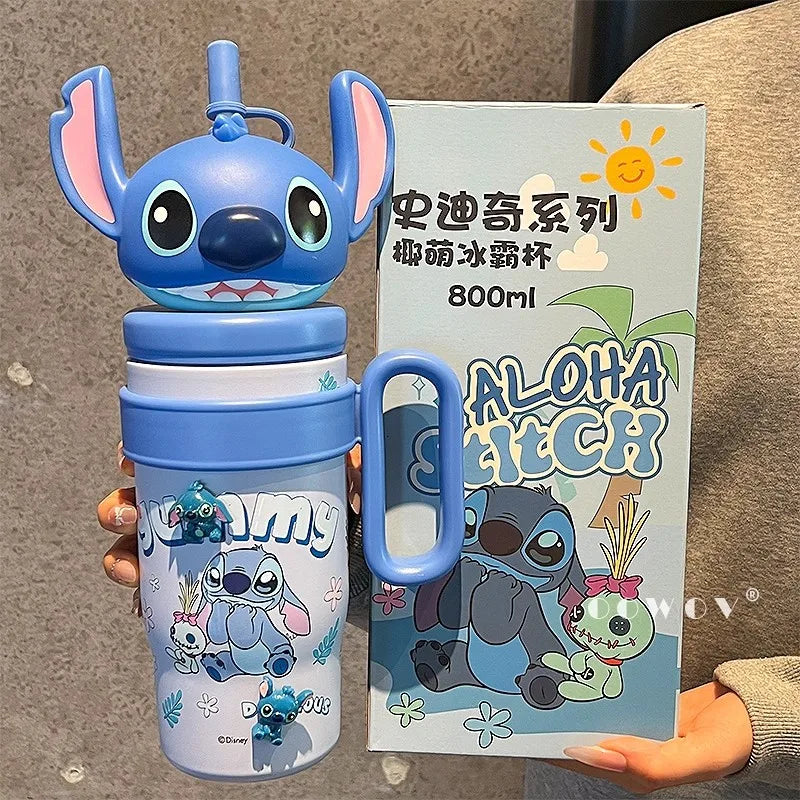 Adorable Animal Design Straw Tumbler, Leakproof Insulated Cup Student Gift