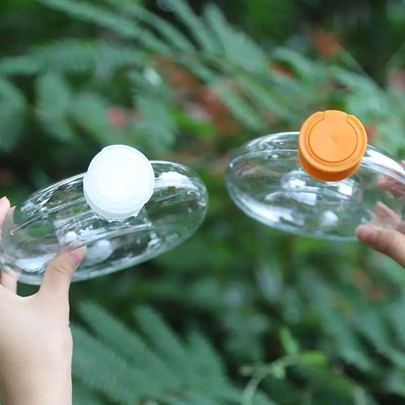 350ML Cute Donut Kids Water Bottle Leak-Proof Travel Cup Children Anti Fall Transparent Drinking Bottle Sports Water Bottle