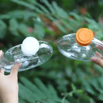 350ML Cute Donut Water Bottle Leak-Proof Travel Cup Children Anti Fall Transparent Drinking Bottle Sports Water Bottle