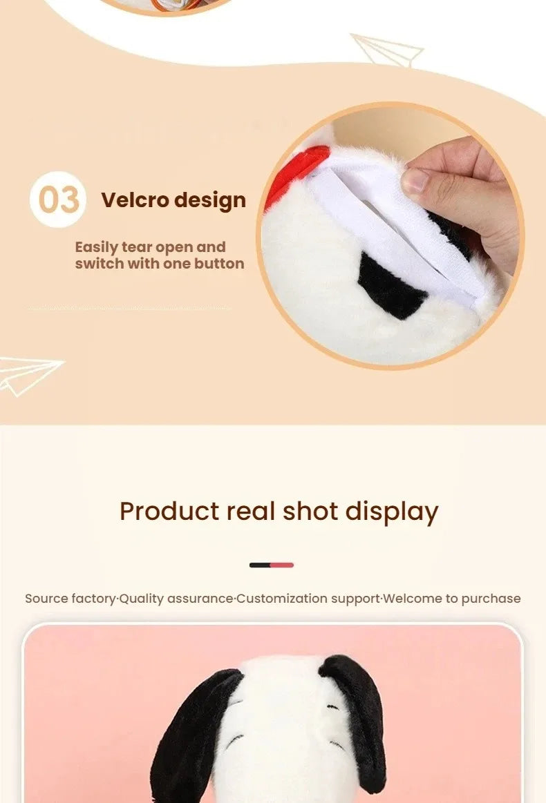 In stock 2026 new luminous breathing Snoopy plush toy baby sleep assistance exquisite soothing doll children's bedtime gift