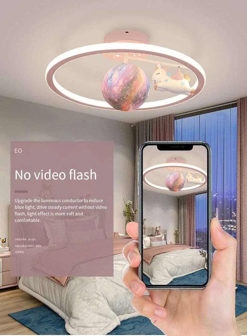 Modern LED Lovely crown star Ceiling Lamp Child Bedroom Living Restaurant Study Home Decoration Indoor Lighting Fixture Lustre