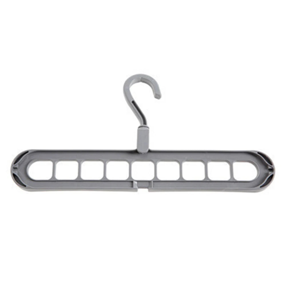 Clothes Hanger Nine Hole Wardrobe Organizer Space Saving Home Household Multi-Functional Drying Rack Plastic Storage