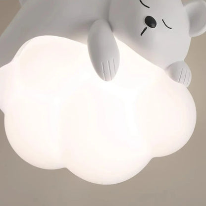 Children's Room Bedside Wall Lamp Bear Rabbit Cloud Lamp Creative Cream Style Baby Room Nursery Boy Girl Bedroom Wall Light