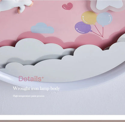 2026 Pink Rainbow Unicorn Light Princess Room Ceiling Lamps LED Warm Cute Nursery Children's Room Girl Bedroom Ceiling