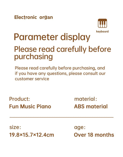 Baby Piano Toys Kids Rotating Music Piano Keyboard With Light Sound, Musical Toys For Toddlers, Early Educational Music Toy