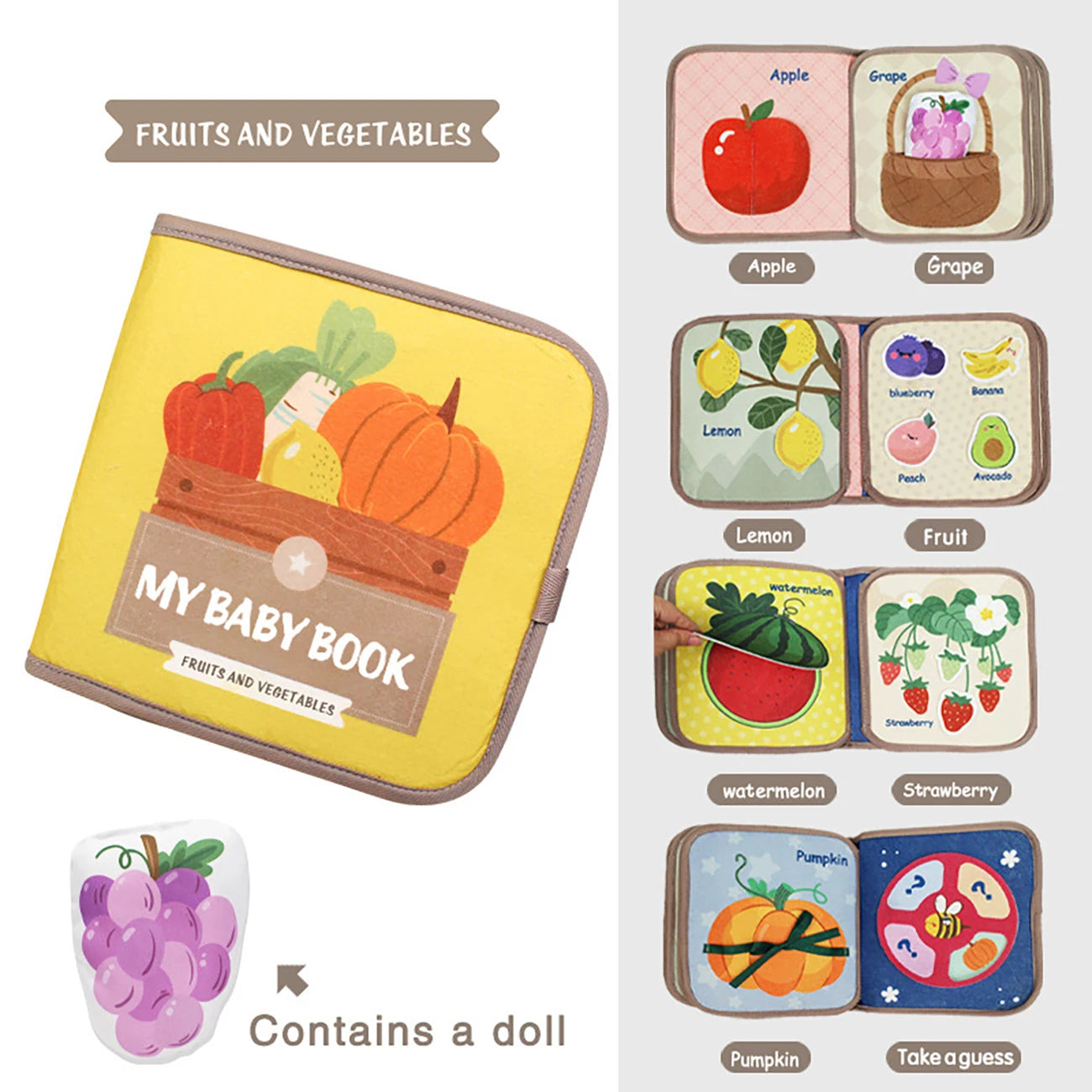 Baby Books Toys Cloth Books Children Learning Games Educational Toys Baby Early Education Toys Parent-Child Interaction