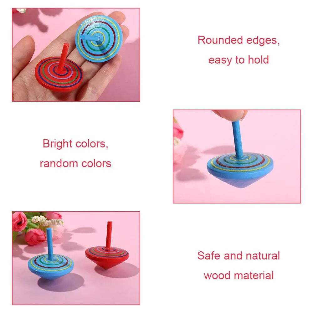 Game Spinning Top DIY Gyroscope Toys Desktop Spinning Top Wooden Rotate Gyro Wooden Gyro Toys Woode Spinning Top Toy