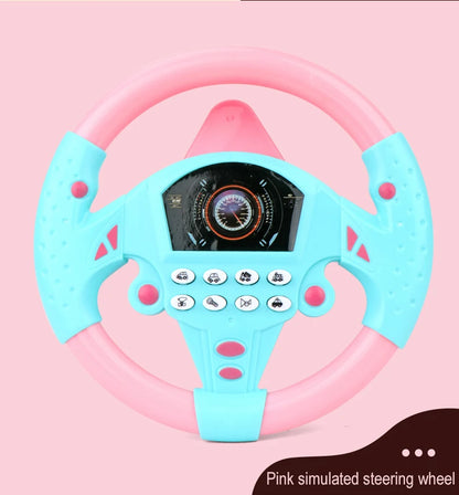 Children Eletric Simulation Steering Wheel Toys Gifts Light Sound Musical Stroller Simulate Driving Car Vocal Toy for Kids