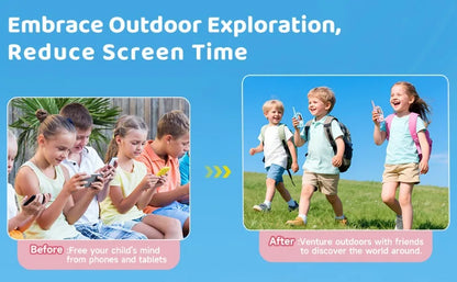 2PCS Kids Video Walkie Talkies USB Charging Indoor and Outdoor High Definition Intercom Children's Toys Birthday Gifts Ages 3-12