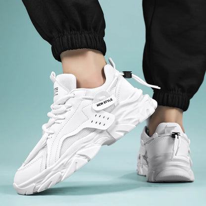 Mens Shoe Breathable Thick Soled Casual Sneakers Outdoor Running Four Seasons New Tennis Men Soft Soles Comfort Male Sneakers