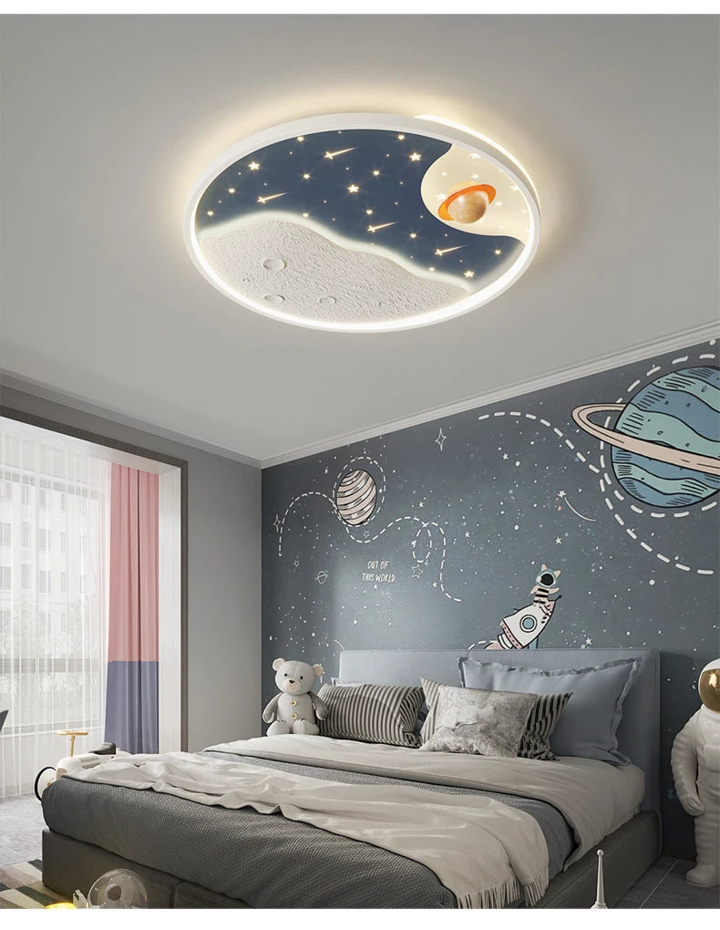 LED moon Astronaut Light Fantastic Eye Care living room bedroom girl lamp  Princess light